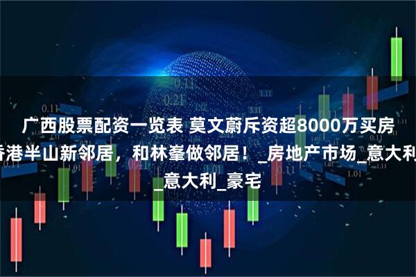 广西股票配资一览表 莫文蔚斥资超8000万买房，成香港半山新邻居，和林峯做邻居！_房地产市场_意大利_豪宅